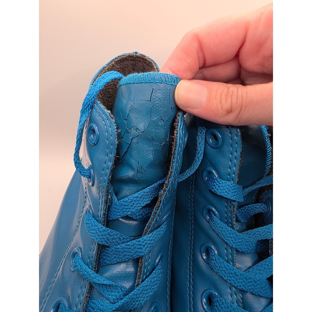 Converse Chuck Taylor AllStar Rubber High Top Blue Black 149460C Mens 6 Womens 8 - Picture 2 of 9